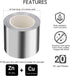 Zinc Metal Strip for Roof and Garden - 55 Feet x 2.5 Inches to Prevent Roofing Stains