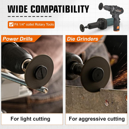 2 Inch Die Grinder Cut-Off Wheel and 3/8in Arbor Hole, Mini Metal Cutting Wheels Cutter Discs, 11 Pack