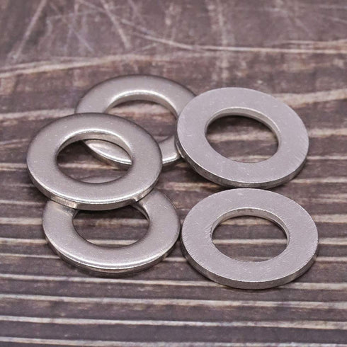 3/8" ID Stainless Steel Flat Washer, Bright Finish, 304 Stainless Steel 18-8, 25 PCS