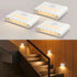 WOBSION Rechargeable Wireless Motion Sensor Stair Lights, Stick-On Wall Light with Dual