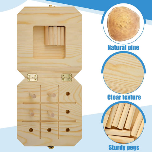 9 Hole Wooden Pegboard for Occupational Therapy, Nine Hole Peg Test to Improve Fine Motor Coordination