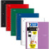 Five Star Spiral Notebooks Plus Study App, 6 Pack, 3 Subject, College Ruled, 150 Sheets, Black, Red, Green, Blue,