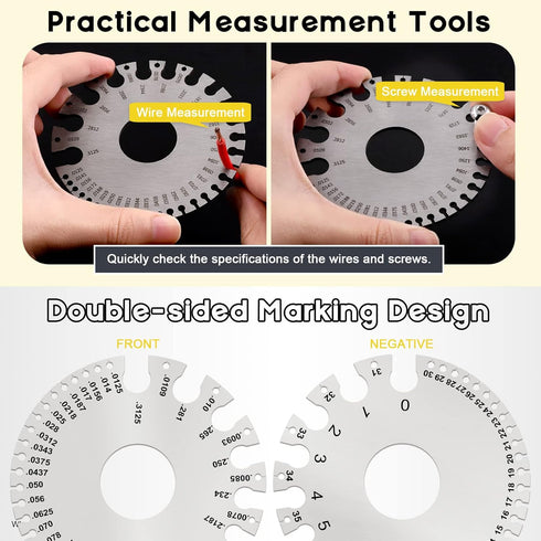8" 6 Function MIG Welding Pliers - Dual-Sided Gage Standard Metal Gauge Measurement and Tungsten Carbide Scriber