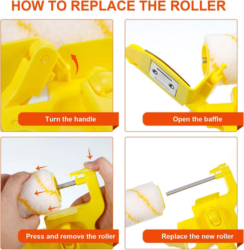 Set of 9 Paint Edger Combo Kit - Multifunctional Handheld Clean-Cut Paint Edger with Extra Roller and Brush