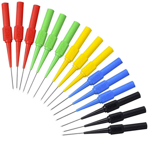 15pcs Probes Pin Insulation Piercing Needle, 0.7mm No-Destructive Multimeter Test Probe