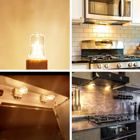 WokHok G9 Bulbs,120V T4 40W Bulb White,8 Pack Appliance Light Bi-Pin Xenon Small Light for Chandeliers, Spot Down Lamp