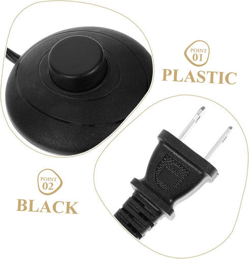 Angoily 11ft Foot Switch Power Cord for Table and Floor Lamps Inline On/Off Pedal Switch Compatible US Plug Lighting