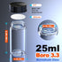Glass Sample Vials,Wide Mouth Glass Bottle Boro 3.3 with Black Cap for laboratory,reagents bottle,leaf teas, spices,herbs, medication,paint,DIY Craft vials with sticker & Funnel (30mm 25ml 8pcs) by ZHANXUBIO