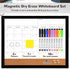 Monthly Calendar Dry Erase Board for Wall, 17"x13" Whiteboard with Black Wood Frame, 2in1 Cork Board Combo