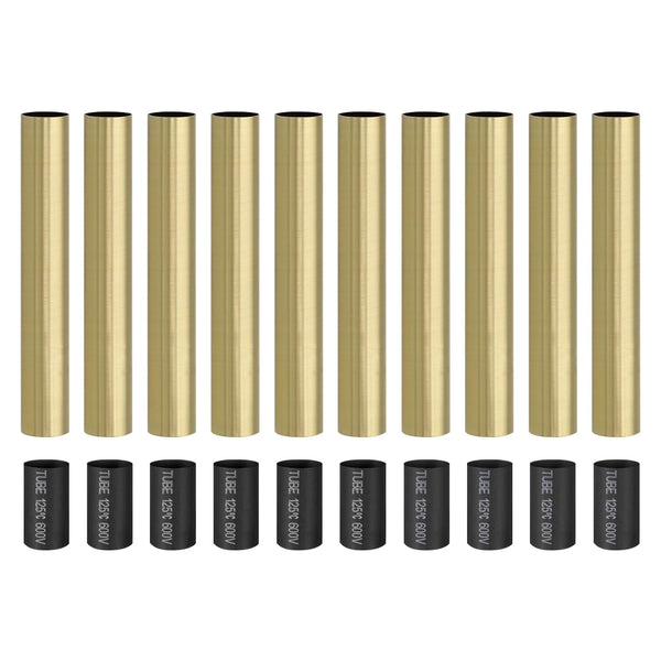 PATIKIL 6" Tall Candle Covers Sleeves, 10Pcs Metal E12 Chandelier Socket Sleeves