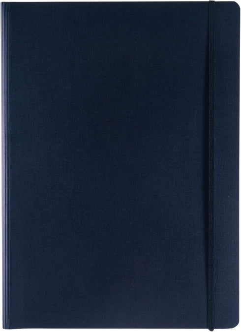 Fabriano Ecoqua Plus Hidden Spiral-Bound Notebook, A4, Lined, 8.3" x 11.7", Navy