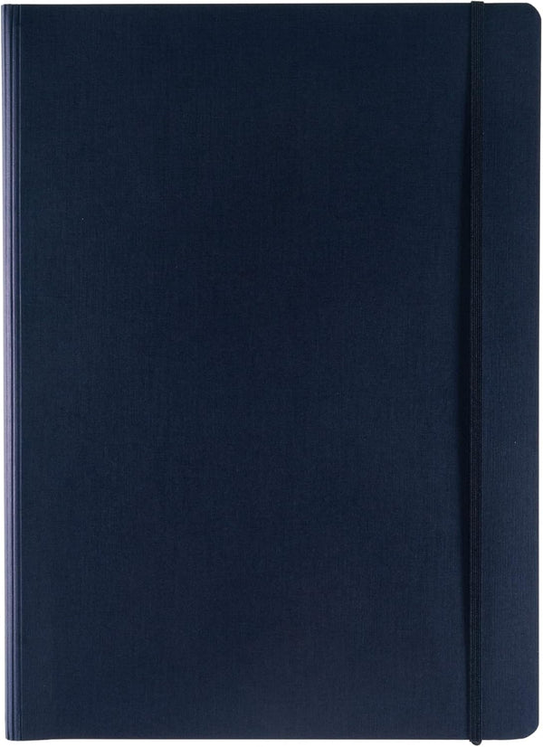 Fabriano Ecoqua Plus Hidden Spiral-Bound Notebook, A4, Lined, 8.3" x 11.7", Navy