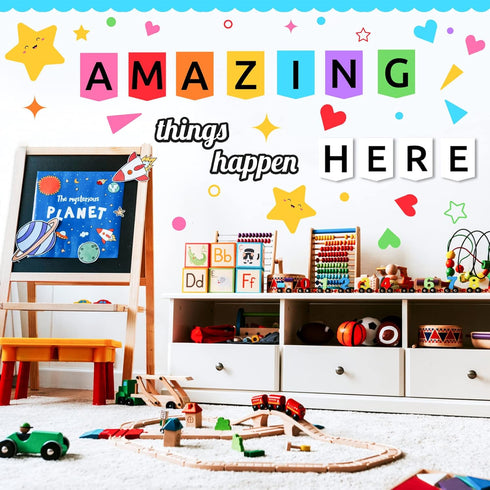Classroom Bulletin Board Decoration Set with Welcome Decor for Kindergarten, Preschool, and Elementary School