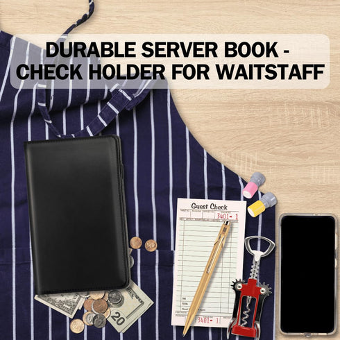 LINTRU Server Book, Reinforced & Durable Server Books for Waitress, Polished & Professional Waitress Book, Organized