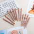 PASISIBICK 12 Pieces Rose Gold Ballpoint Pen with Stylus Tip, 2 in 1 Stylish Metal Pens for Touch Screens, 1.0 mm Black