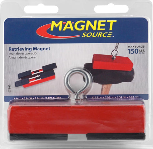 Master Magnetics Powerful Retrieving Magnet: Fishing Magnet with Eyebolt and Magnetic Shield
