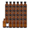 Bekith 30 Pack 2 oz Boston Round Glass Bottles with Black Caps, Amber