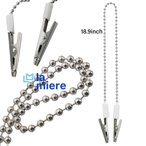 No-Pinch 3 LA MIERE Silicone Dental Bib Holder Clips Autoclavable, Adjustable Dental Bib Chain, Comfortable Fit, Secure