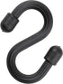 Nite Ize Gear Tie Bendable S-Hook - Utility S-Hook for Hanging, Tough Rubber Shell with Flexible Wire, Black (4 Pack)