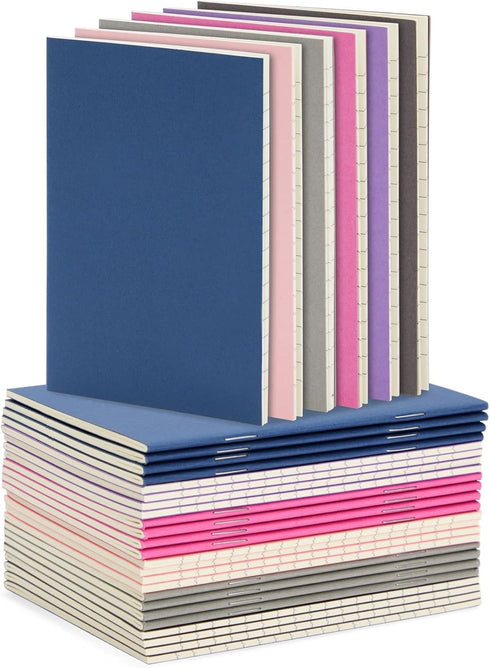 Paper Junkie 24 Pack Mini Notebooks for Kids, Pocket Notepads with 48 Lined Pages for Writing, Journaling, School