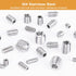 VIGRUE 1105PCS 25 Sizes Metric & SAE Set Screw Assortment Kit, 304 Stainless Steel, M3 to M8 and 1/8-40 to 5/16-18