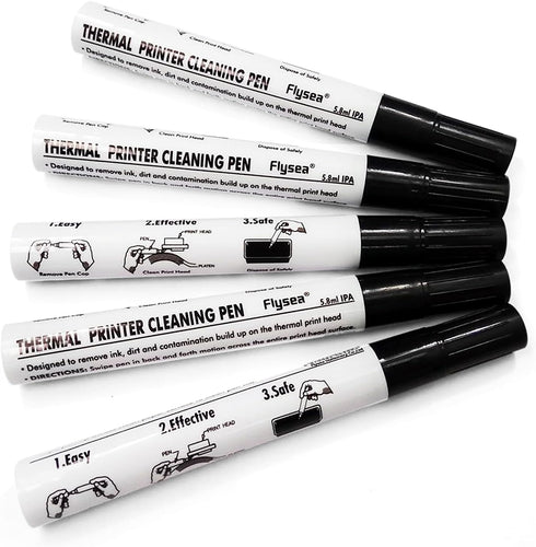 IPENNY Pack 5 Thermal Printer Cleaning Pen Printhead Cleaner Kit for Electronic Face Sheet Print Head Alcohol Cleaning
