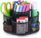 Pen Holder for Desk, Rotating Pencil Holder, Black Cup Organizer for Office