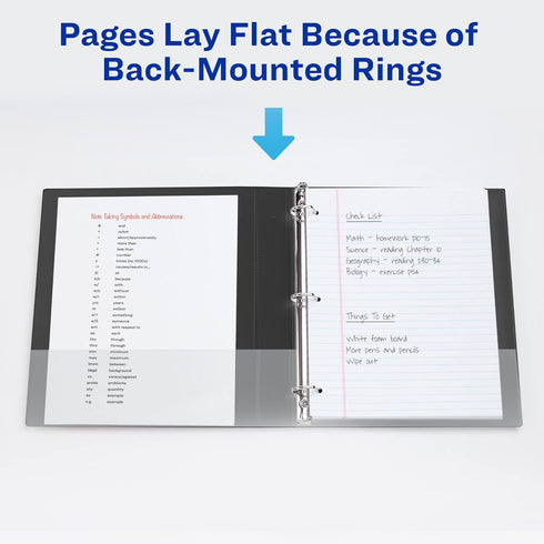 Avery Heavy-Duty 3 Ring Binders, Customizable Cover, 1 Inch Slant Rings, 1 Gray Binder (79865)
