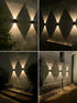 3000K Mrzxy Solar Wall Lights Outdoor Up Down Solar Sconce Lights Outdoor Powered Warm White Waterproof for Exterior