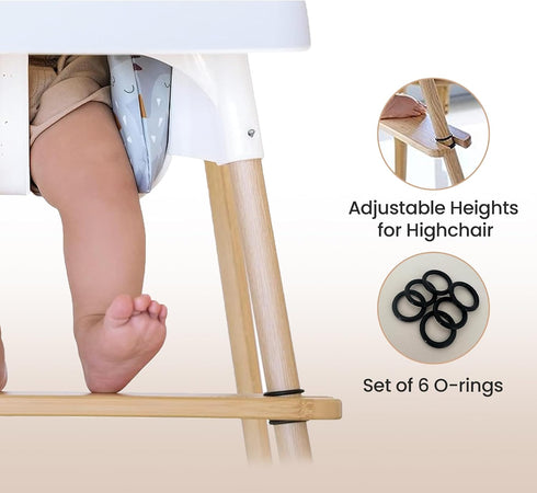 Adjustable O-Rings for IKEA Antilop Highchair Footrest