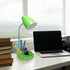 LD1067-GRN Simple Designs Compartmental Desk Lamp with iPhone/iPad/Tablet Stand, Bendable Gooseneck, for Office, Living