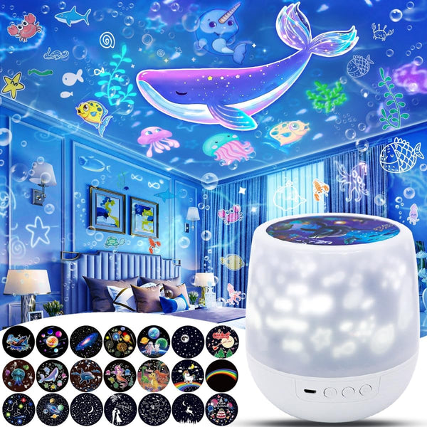 LytRdIt 21 Sets of Films, Projector Night Light for Kids Bedroom, Ceiling, Star