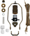 Creative Hobbies Lamp Kit for Liquor Bottles, Includes All Adapters, Socket, Cord and Harp (Antique)