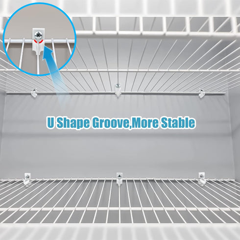 24 Pack White Down Wall Clip Closet Shelves Clips, Heavy Duty Wire Shelf Brackets with Screws