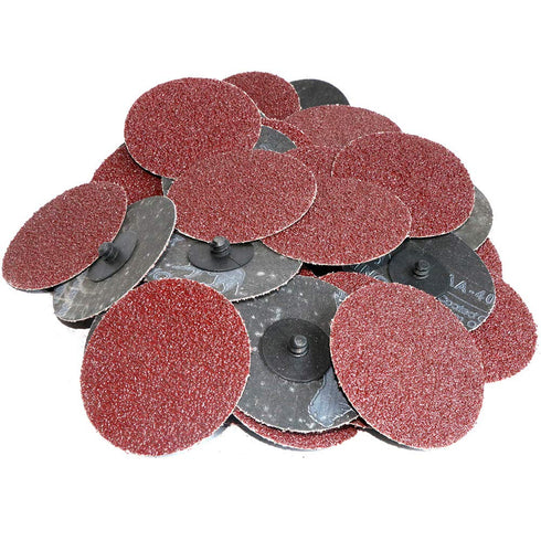 FPPO Aluminum Oxide Grit 40 50Pcs 3 Inch Sanding Disc Roll Lock R-Type