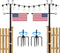 ShineU 2 Pack String Light Poles - 10 Ft Patio Heavy Metal Lighting