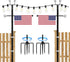 ShineU 2 Pack String Light Poles - 10 Ft Patio Heavy Metal Lighting