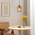 1-Light 4.75.9in 61in LAMSU Rattan Pendant Lights, Boho Farmhouse Pendant Lighting with Hand Woven Shade, Small Wicker