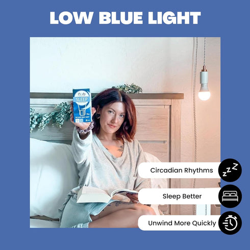 Low Blue Sleep Light Bulb - NorbSLEEP Low-Blue Light Bulb for Bedtime, Evening and Night, for Restful, Healthy Sleep