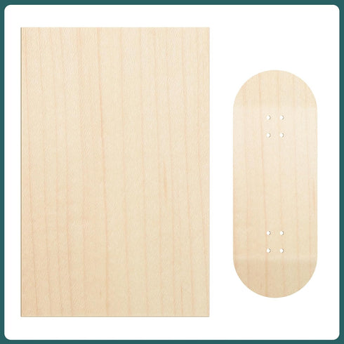Novabright 100 4" 2.6" 60 40 1/42" Pcs Maple Fingerboard Wood Veneer Pieces x Straight Cut, Cross Cut Thickness
