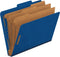 Pendaflex Classification Folders, Standard, Dark Blue, 3 Dividers, 10/BX, Letter Size
