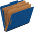 Pendaflex Classification Folders, Standard, Dark Blue, 3 Dividers, 10/BX, Letter Size