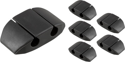 6 Pack, 46091-RF1 Cordinate Dual Slot Cable Management Dots, Cord Organizer Cable Holder Clips, Desk Cable Management