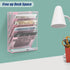 EASEPRES Wall File Holder Organizer - Cute Pink 5 Tier Hanging File Rack for Home Office Supplies
