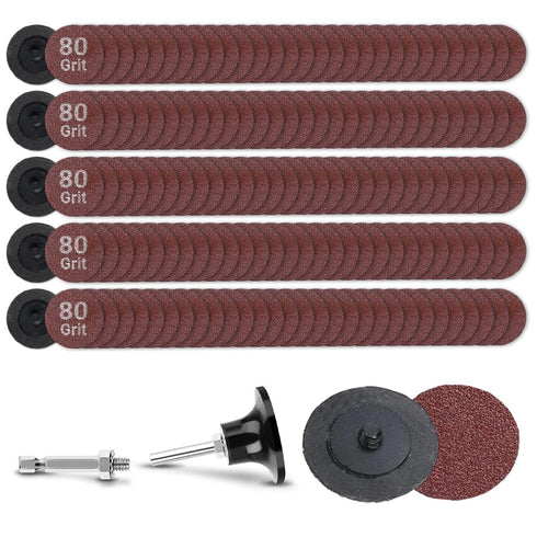 Linkiblock 150Pcs 2 inch R-Type Quick Change Aluminum Oxide Surface Conditioning Sanding Discs
