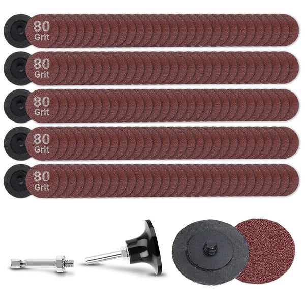 Linkiblock 150Pcs 2 inch R-Type Quick Change Aluminum Oxide Surface Conditioning Sanding Discs