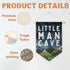 ArtisaEura Little Man Cave Wall Canvas Banners, Mountain Nursery Decor, Woodland Mountain Landscape Hanging Display
