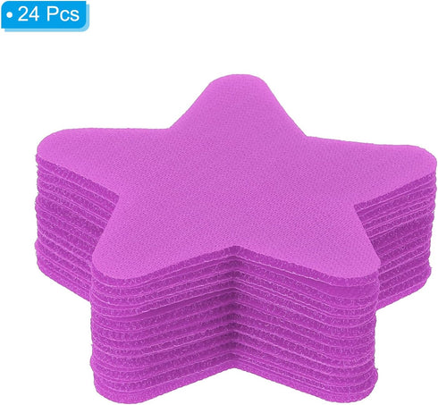 PATIKIL 3.9 x 3.9" Star Carpet Spot, 24Pcs Waterproof Floor Spot Marker Decoration for Classroom, Pink