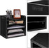 YMYNY Desktop File Organizer with Handle, Document Letter Mail Tray Sorter, 5 Tiers Paper Holder for School Home
