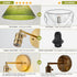 Hardwired Wall Sconce Light, Vintage Wall Sconce with Switch, Gold Wall Light Fixture with Gradient Green Glass